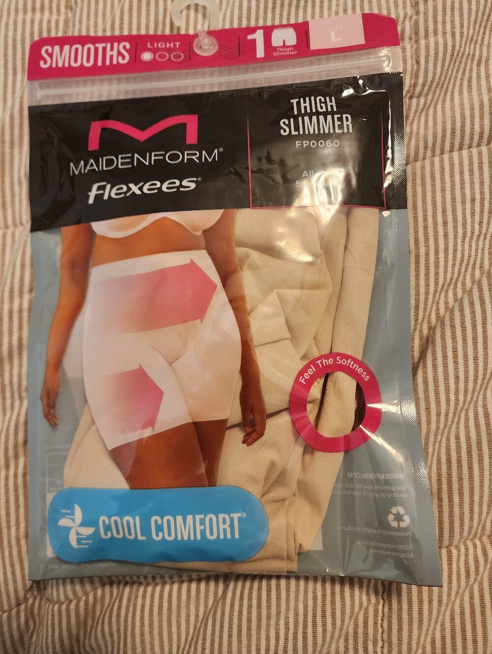 Maidenform NIP Flexees Thigh Slimmer Beige Large 12-14 Supportive